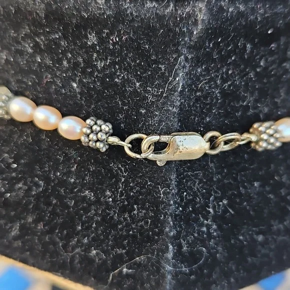 Elegant Pearl and Sterling Silver Necklace